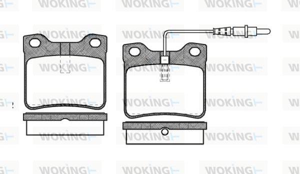 Woking P2213.22 - Kit pastiglie freno, Freno a disco autozon.pro