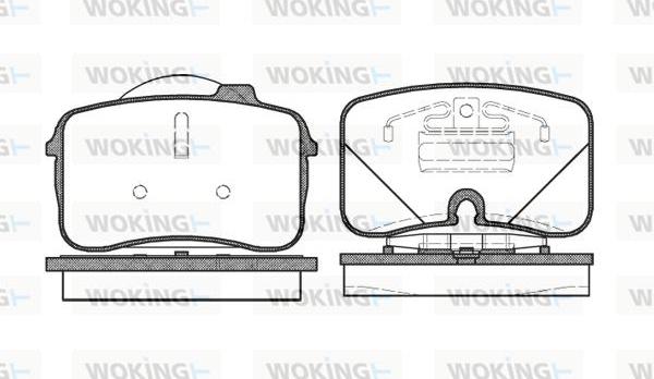 Woking P2283.00 - Kit pastiglie freno, Freno a disco autozon.pro