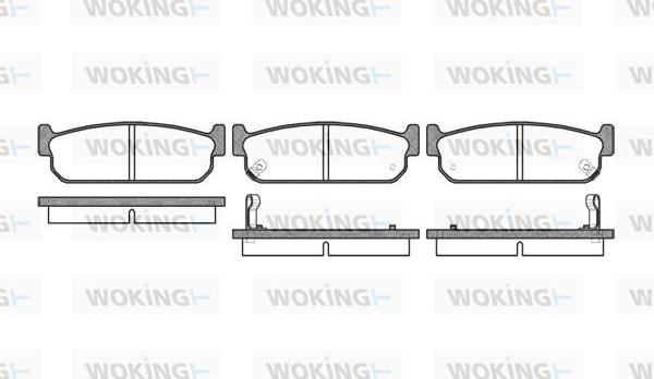 Woking P2733.02 - Kit pastiglie freno, Freno a disco autozon.pro