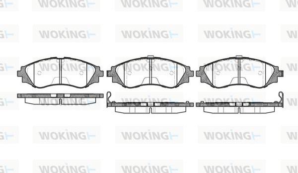 Woking P7453.12 - Kit pastiglie freno, Freno a disco autozon.pro