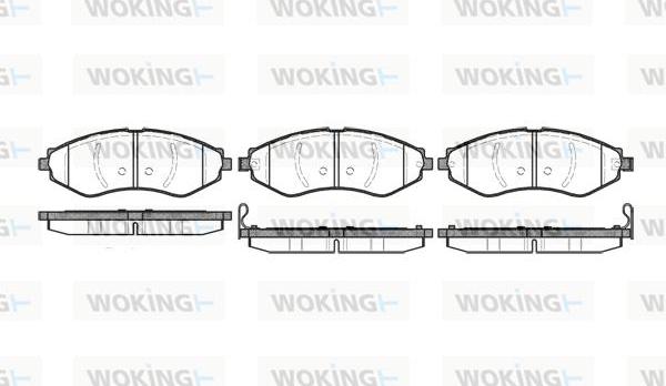 Woking P7453.22 - Kit pastiglie freno, Freno a disco autozon.pro