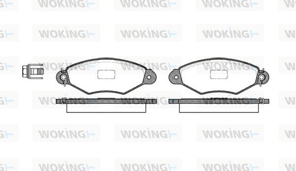 Woking P7433.00 - Kit pastiglie freno, Freno a disco autozon.pro