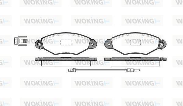 Woking P7433.01 - Kit pastiglie freno, Freno a disco autozon.pro