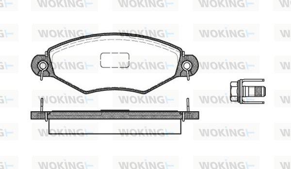 Woking P7433.10 - Kit pastiglie freno, Freno a disco autozon.pro