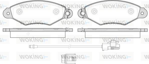 Woking P7433.30 - Kit pastiglie freno, Freno a disco autozon.pro