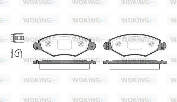 Woking P7433.20 - Kit pastiglie freno, Freno a disco autozon.pro