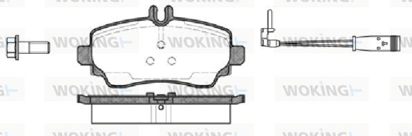 Woking P7503.22 - Kit pastiglie freno, Freno a disco autozon.pro