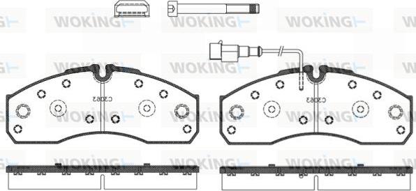 Woking P7513.42 - Kit pastiglie freno, Freno a disco autozon.pro