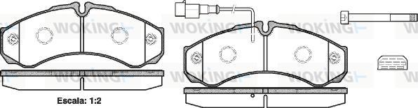 Woking P7513.32 - Kit pastiglie freno, Freno a disco autozon.pro