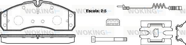 Woking P7513.22 - Kit pastiglie freno, Freno a disco autozon.pro