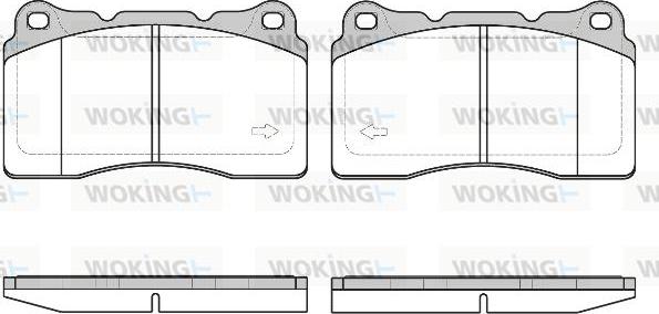 Woking P7663.40 - Kit pastiglie freno, Freno a disco autozon.pro