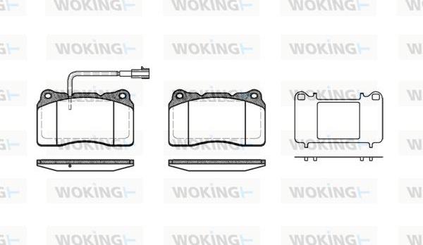 Woking P7663.51 - Kit pastiglie freno, Freno a disco autozon.pro