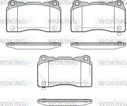 Woking P7663.58 - Kit pastiglie freno, Freno a disco autozon.pro