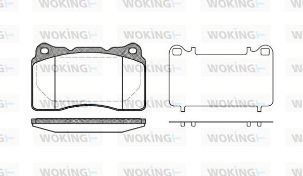 Woking P7663.10 - Kit pastiglie freno, Freno a disco autozon.pro