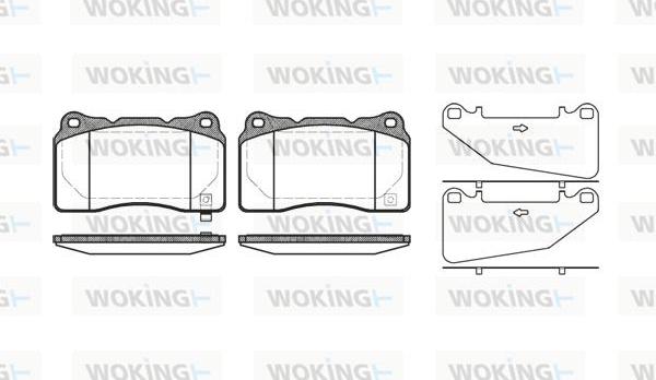 Woking P7663.32 - Kit pastiglie freno, Freno a disco autozon.pro