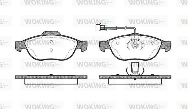 Woking P7603.02 - Kit pastiglie freno, Freno a disco autozon.pro