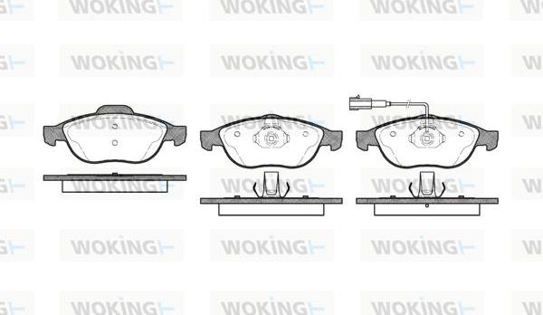 Woking P7603.11 - Kit pastiglie freno, Freno a disco autozon.pro