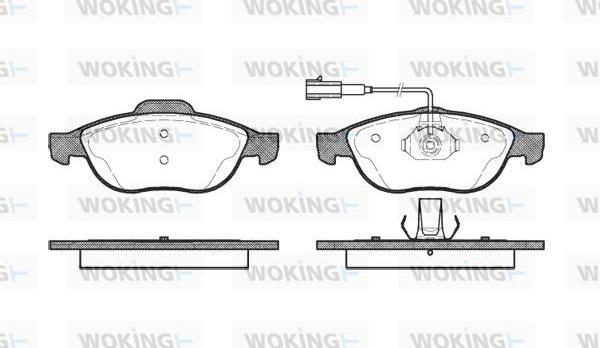 Woking P7603.22 - Kit pastiglie freno, Freno a disco autozon.pro