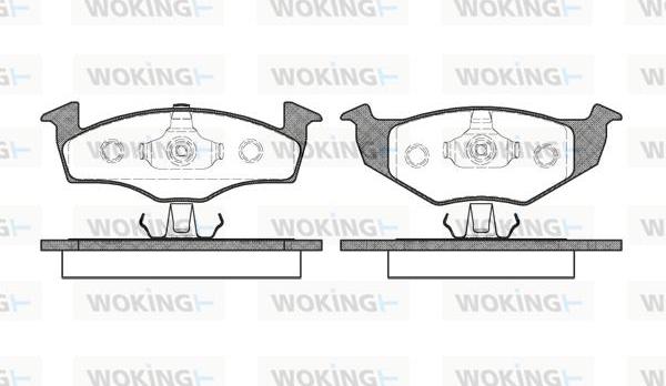 Woking P7093.00 - Kit pastiglie freno, Freno a disco autozon.pro