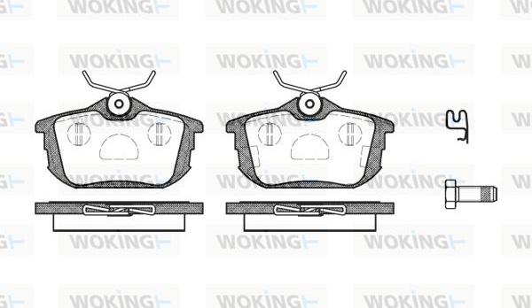 Woking P7053.02 - Kit pastiglie freno, Freno a disco autozon.pro