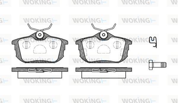 Woking P7053.12 - Kit pastiglie freno, Freno a disco autozon.pro