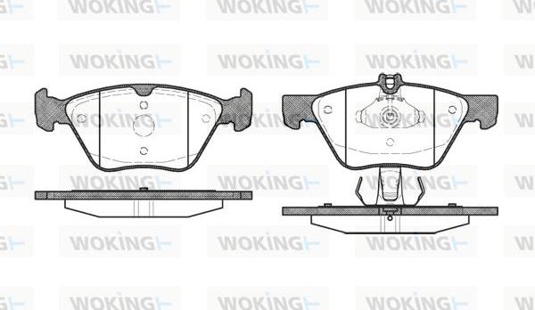 Woking P7013.30 - Kit pastiglie freno, Freno a disco autozon.pro