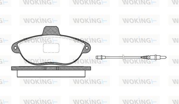 Woking P7023.02 - Kit pastiglie freno, Freno a disco autozon.pro