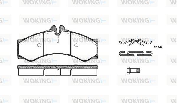 Woking P7143.00 - Kit pastiglie freno, Freno a disco autozon.pro