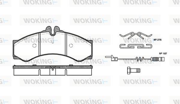 Woking P7143.02 - Kit pastiglie freno, Freno a disco autozon.pro