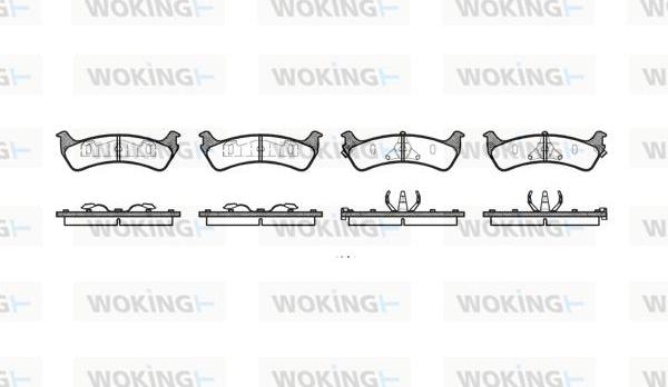 Woking P7173.12 - Kit pastiglie freno, Freno a disco autozon.pro