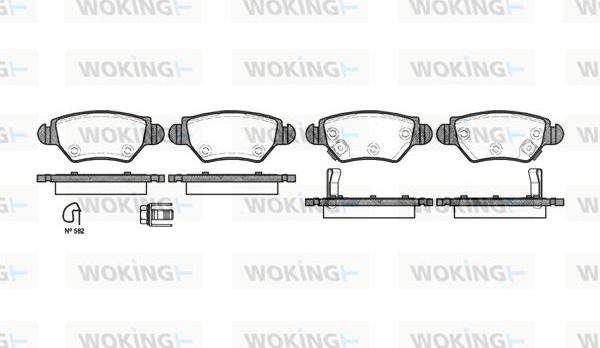 Woking P7853.22 - Kit pastiglie freno, Freno a disco autozon.pro