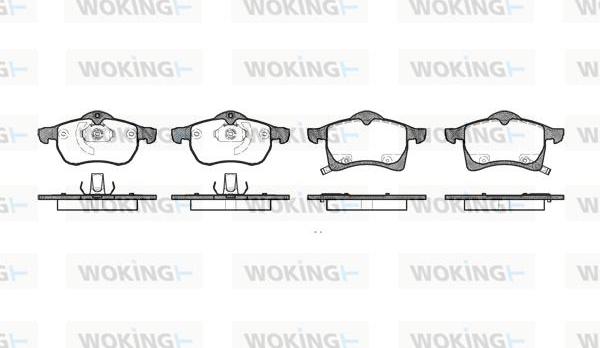 Woking P7833.02 - Kit pastiglie freno, Freno a disco autozon.pro