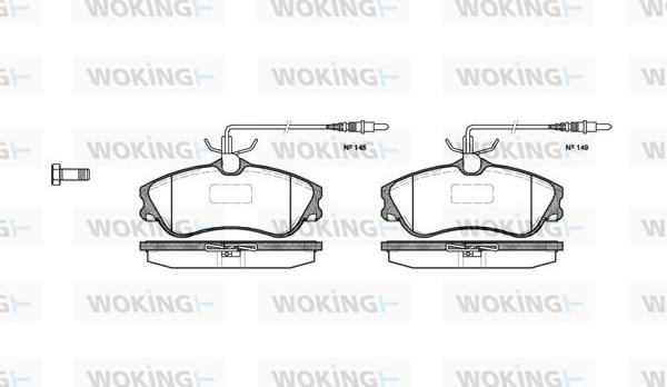 Woking P7343.04 - Kit pastiglie freno, Freno a disco autozon.pro