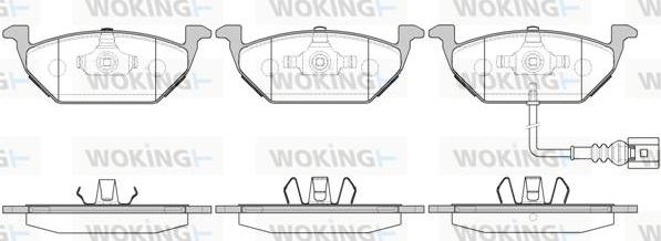 Woking P7333.31 - Kit pastiglie freno, Freno a disco autozon.pro