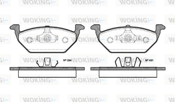 Woking P7333.20 - Kit pastiglie freno, Freno a disco autozon.pro