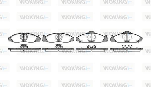 Woking P7243.12 - Kit pastiglie freno, Freno a disco autozon.pro