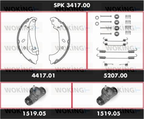 Woking SPK 3417.00 - Kit ganasce freno autozon.pro