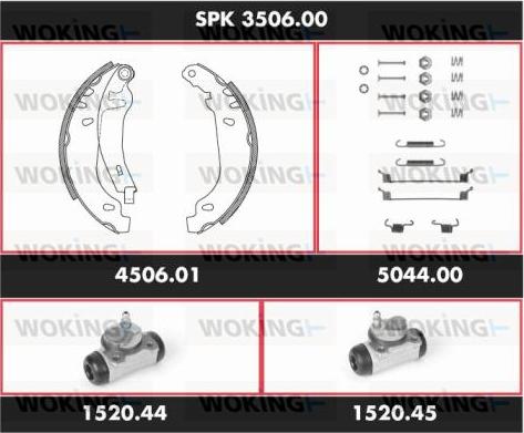 Woking SPK 3506.00 - Kit ganasce freno autozon.pro