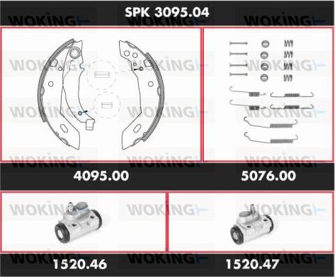 Woking SPK 3095.04 - Kit ganasce freno autozon.pro