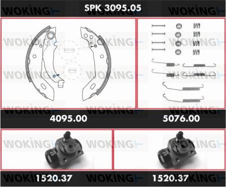 Woking SPK 3095.05 - Kit ganasce freno autozon.pro