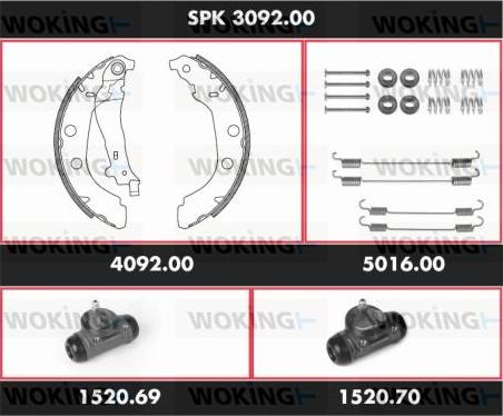 Woking SPK 3092.00 - Kit ganasce freno autozon.pro