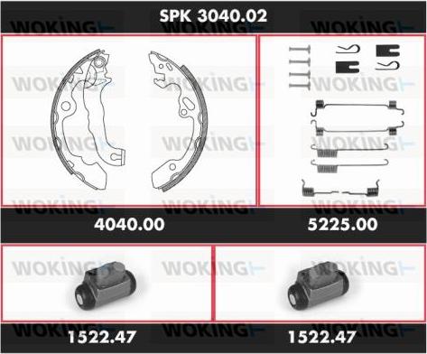 Woking SPK 3040.02 - Kit ganasce freno autozon.pro