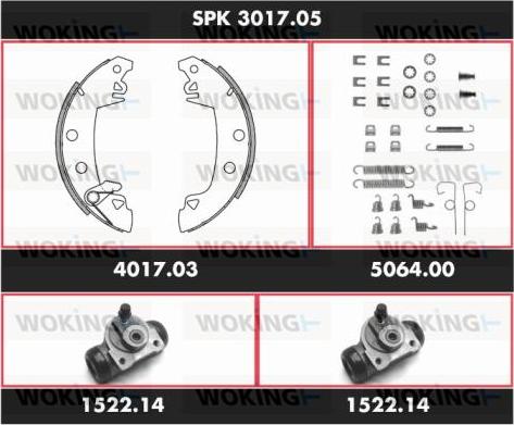 Woking SPK 3017.05 - Kit ganasce freno autozon.pro