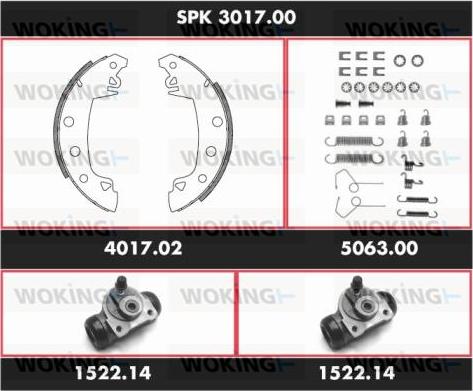 Woking SPK 3017.00 - Kit ganasce freno autozon.pro