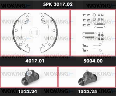 Woking SPK 3017.02 - Kit ganasce freno autozon.pro