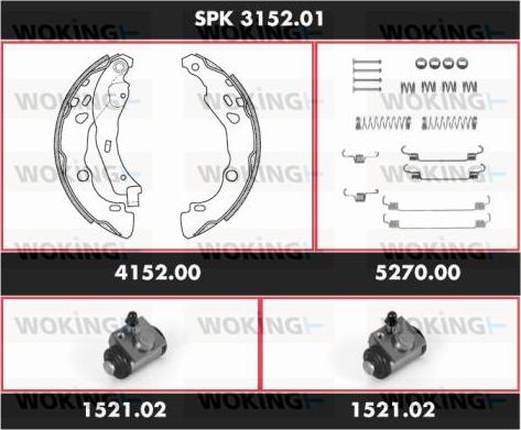 Woking SPK 3152.01 - Kit ganasce freno autozon.pro