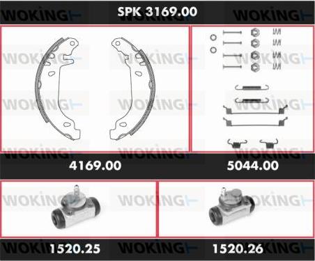 Woking SPK 3169.00 - Kit ganasce freno autozon.pro