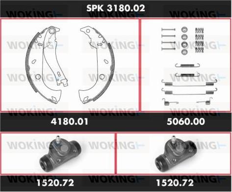 Woking SPK 3180.02 - Kit ganasce freno autozon.pro