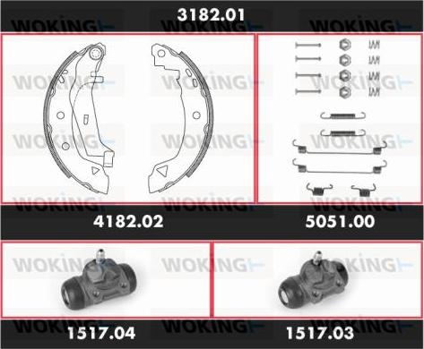 Woking SPK 3182.01 - Kit ganasce freno autozon.pro