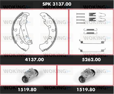 Woking SPK 3137.00 - Kit ganasce freno autozon.pro